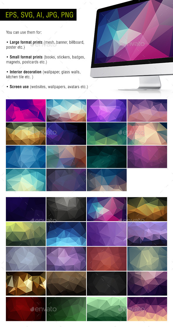 GraphicRiver Polygon Backgrounds Dark Pack of 35 10652309 GraphicRiver Polygon Backgrounds Dark Pack of 35 10652309