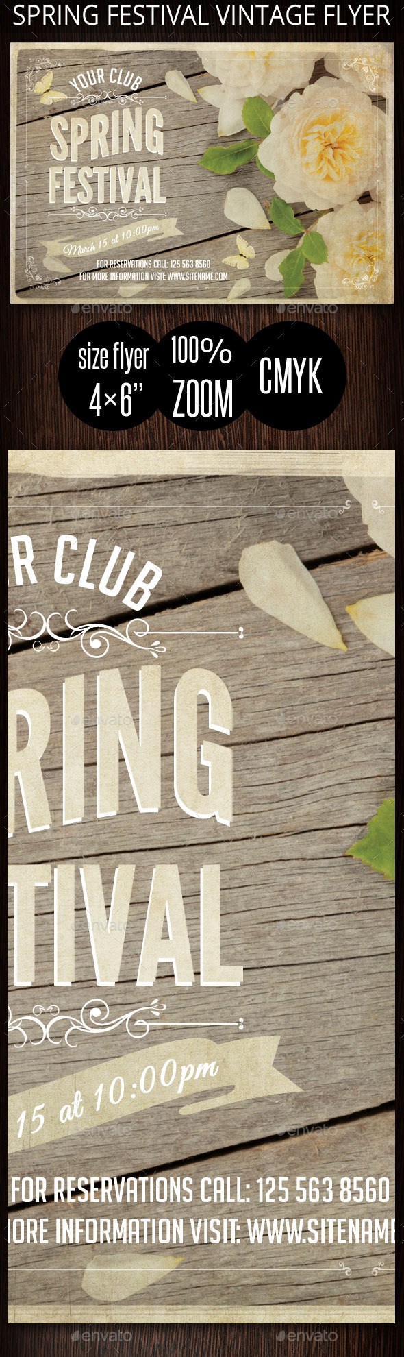 GraphicRiver Spring Festival Vintage Flyer 10653278 GraphicRiver Spring Festival Vintage Flyer 10653278
