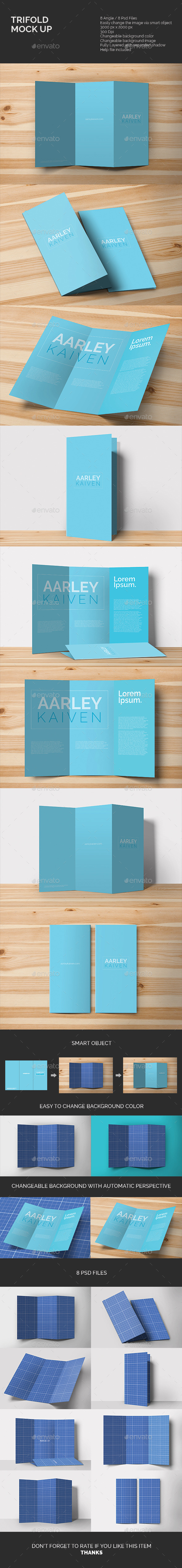 GraphicRiver Trifold Mock-up 10653927 GraphicRiver Trifold Mock-up 10653927