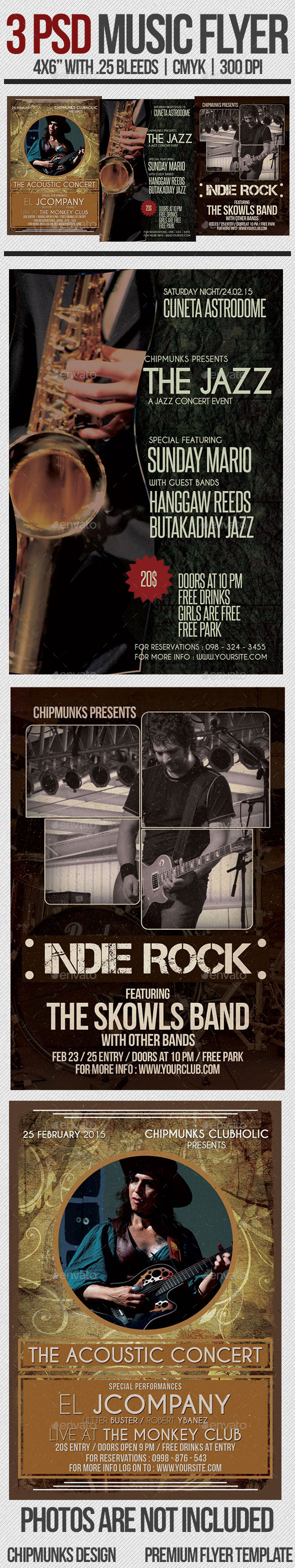 GraphicRiver Music Flyer Bundle 10653930 GraphicRiver Music Flyer Bundle 10653930