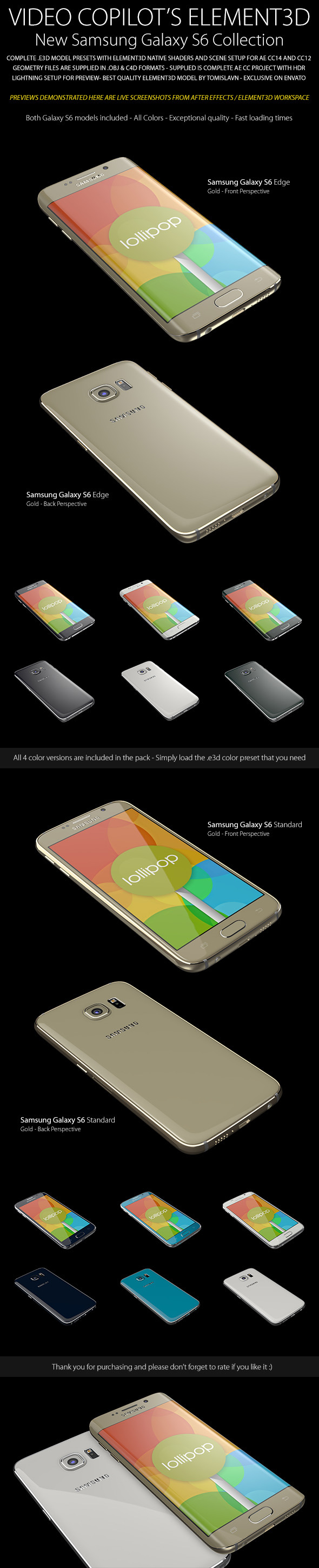 3DOcean Element3D Samsung Galaxy S6 Collection 10654193 3DOcean Element3D Samsung Galaxy S6 Collection 10654193