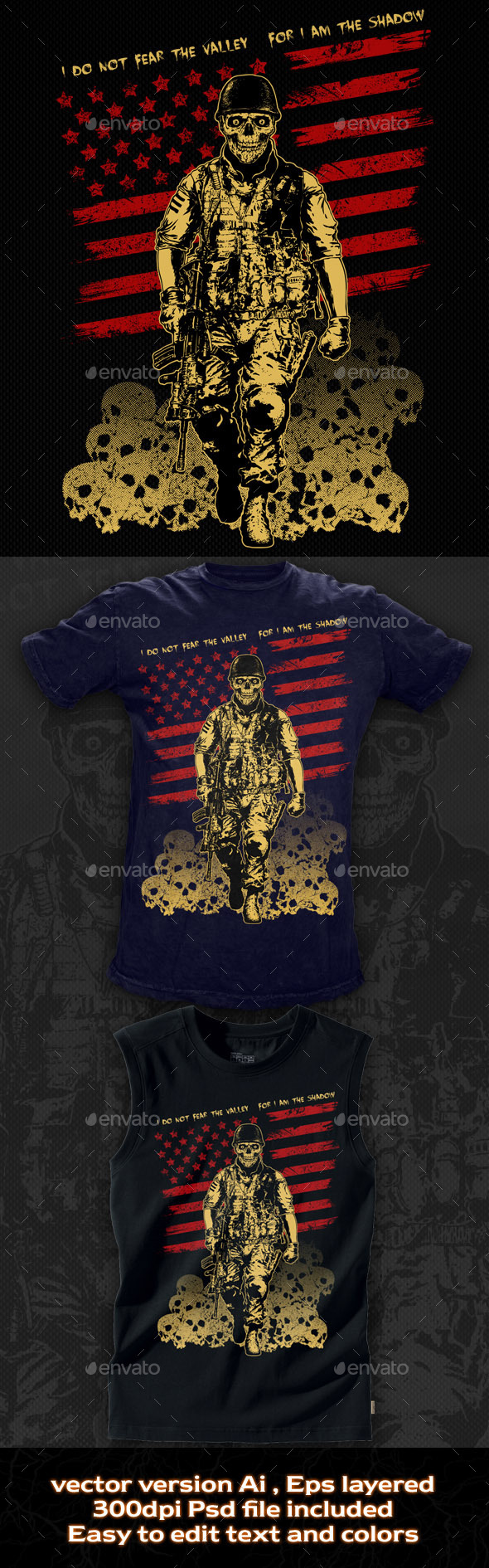 GraphicRiver T-shirt Illustration The Skull Soldier 10654485 GraphicRiver T-shirt Illustration The Skull Soldier 10654485