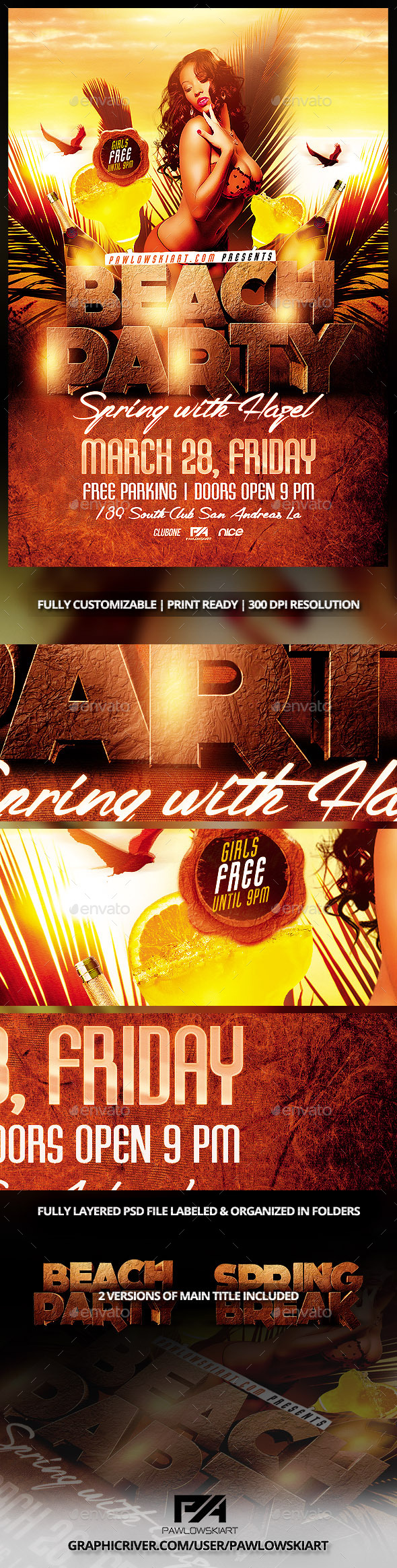 GraphicRiver Beach Party Spring Break Flyer Template 10654515 GraphicRiver Beach Party Spring Break Flyer Template 10654515