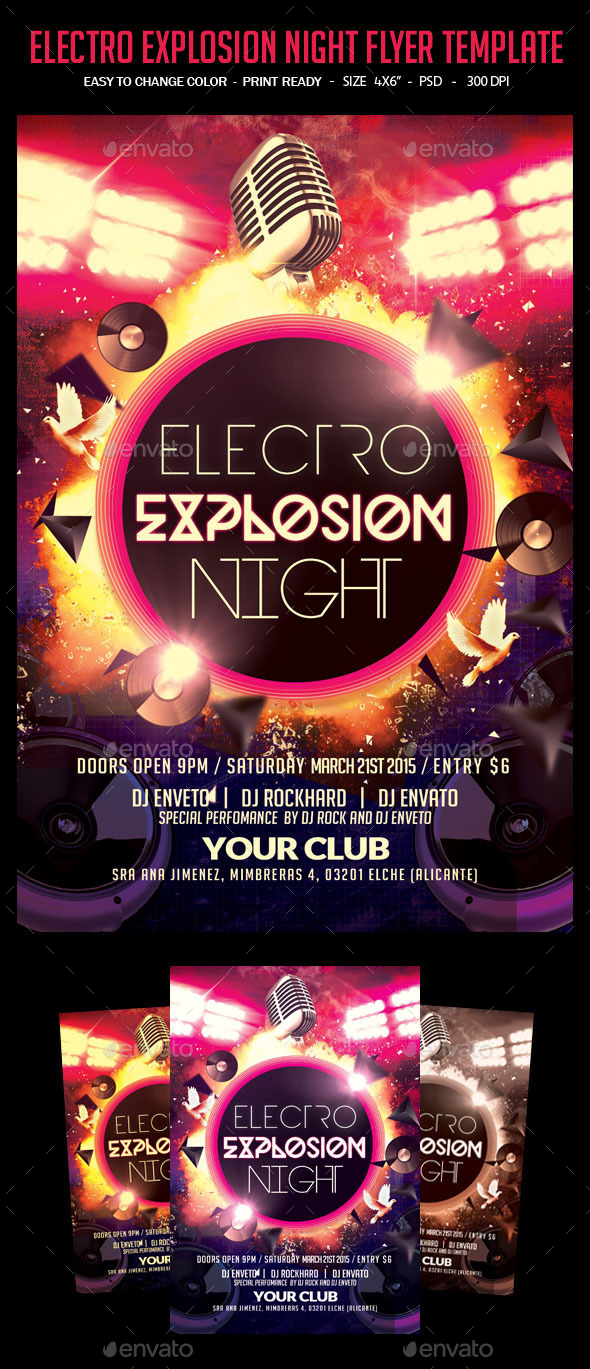 GraphicRiver Electro Explosion Night Flyer Template 10654641 GraphicRiver Electro Explosion Night Flyer Template 10654641
