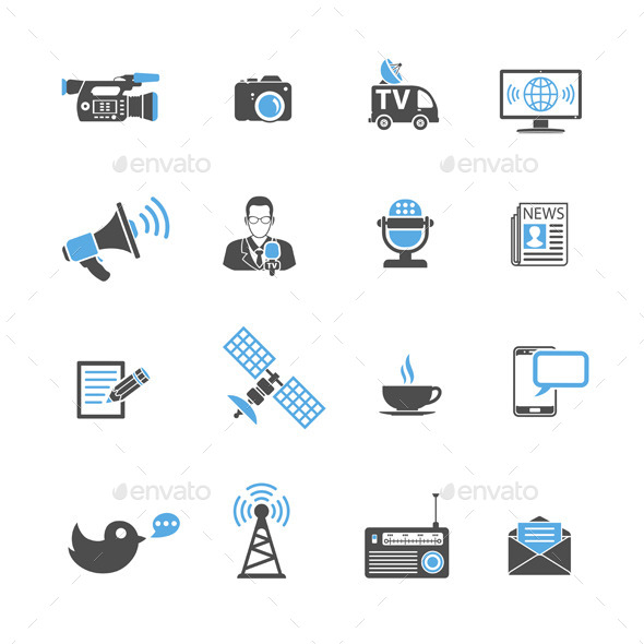 GraphicRiver Media and News Icons Set 10655816 GraphicRiver Media and News Icons Set 10655816