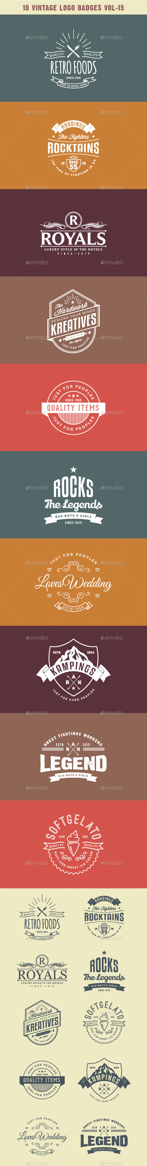 GraphicRiver 10 Vintage Logo Badges Vol-15 10646510 GraphicRiver 10 Vintage Logo Badges Vol-15 10646510