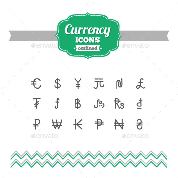 GraphicRiver Hand Drawn Currency Icons 10656348 GraphicRiver Hand Drawn Currency Icons 10656348