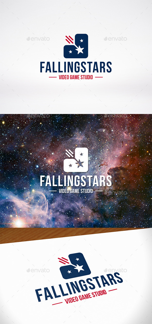 Falling Stars Logo Template