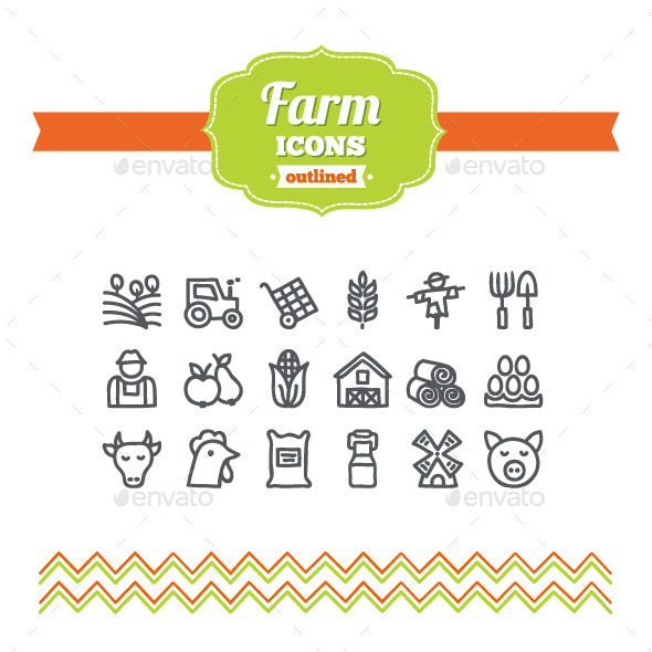 GraphicRiver Hand Drawn Farm Icons 10656997 GraphicRiver Hand Drawn Farm Icons 10656997