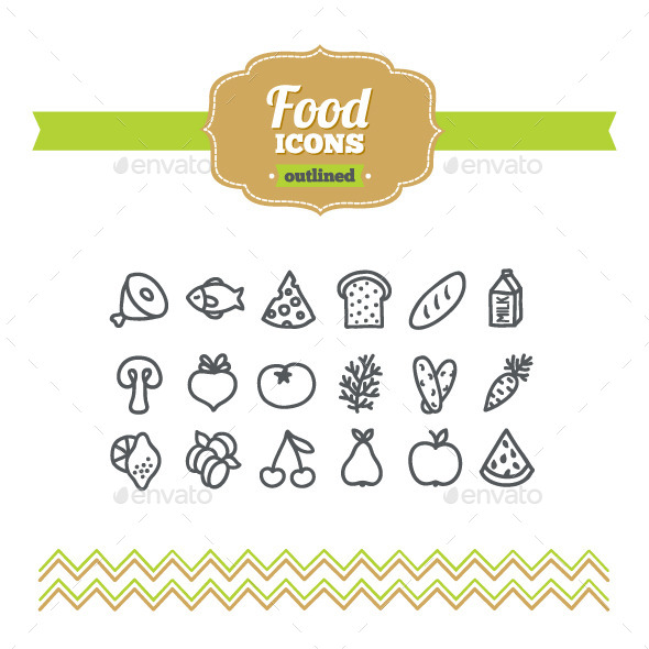 GraphicRiver Hand Drawn Food Icons 10657828 GraphicRiver Hand Drawn Food Icons 10657828