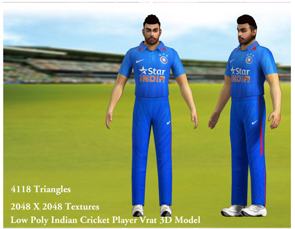 3DOcean Low Poly Indian Cricket Player Vrat 3D Model 10648007 3DOcean Low Poly Indian Cricket Player Vrat 3D Model 10648007