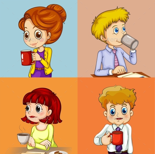 GraphicRiver People drinking Coffee 10658107 GraphicRiver People drinking Coffee 10658107