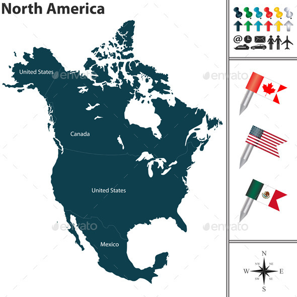 GraphicRiver Map of North America 10658152 GraphicRiver Map of North America 10658152