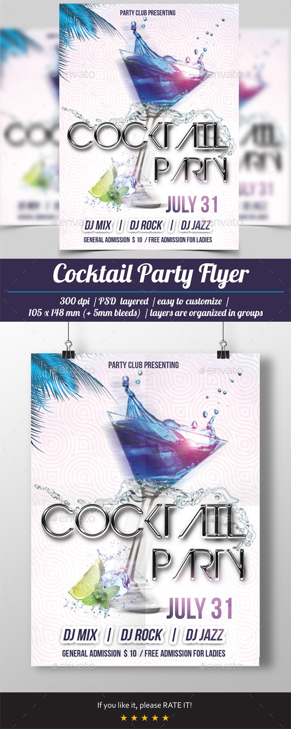 GraphicRiver Cocktail Party Flyer 10661504 GraphicRiver Cocktail Party Flyer 10661504