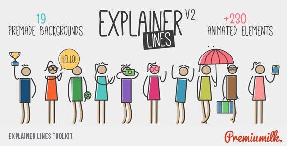 Explainer Lines Toolkit After Effects Template Videohive 10550639 Ae Templates Videohive Animated Explainer Templates
