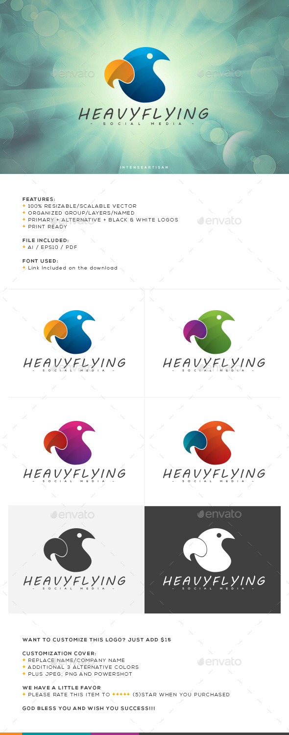 GraphicRiver Heavy Flying Logo Template 10662908 GraphicRiver Heavy Flying Logo Template 10662908