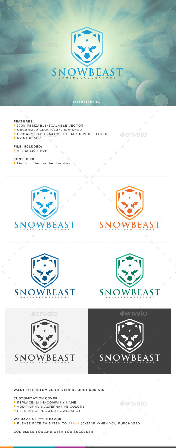 GraphicRiver Snow Beast Logo Template 10663081 GraphicRiver Snow Beast Logo Template 10663081