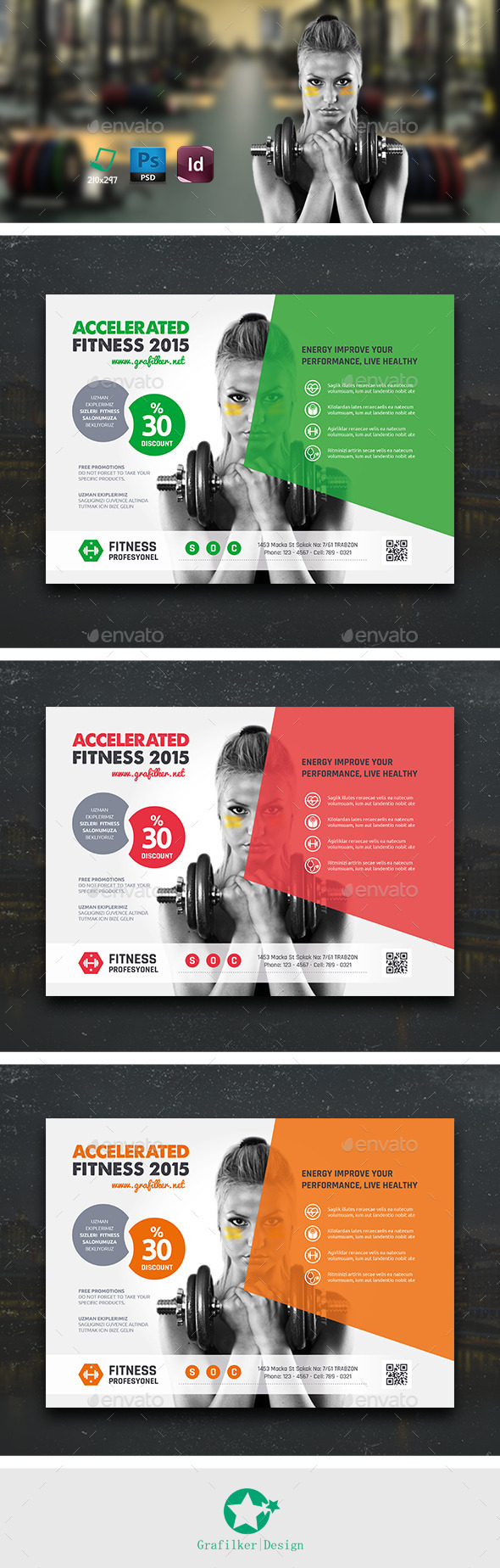 GraphicRiver Fitness Flyer Templates 10663332 GraphicRiver Fitness Flyer Templates 10663332