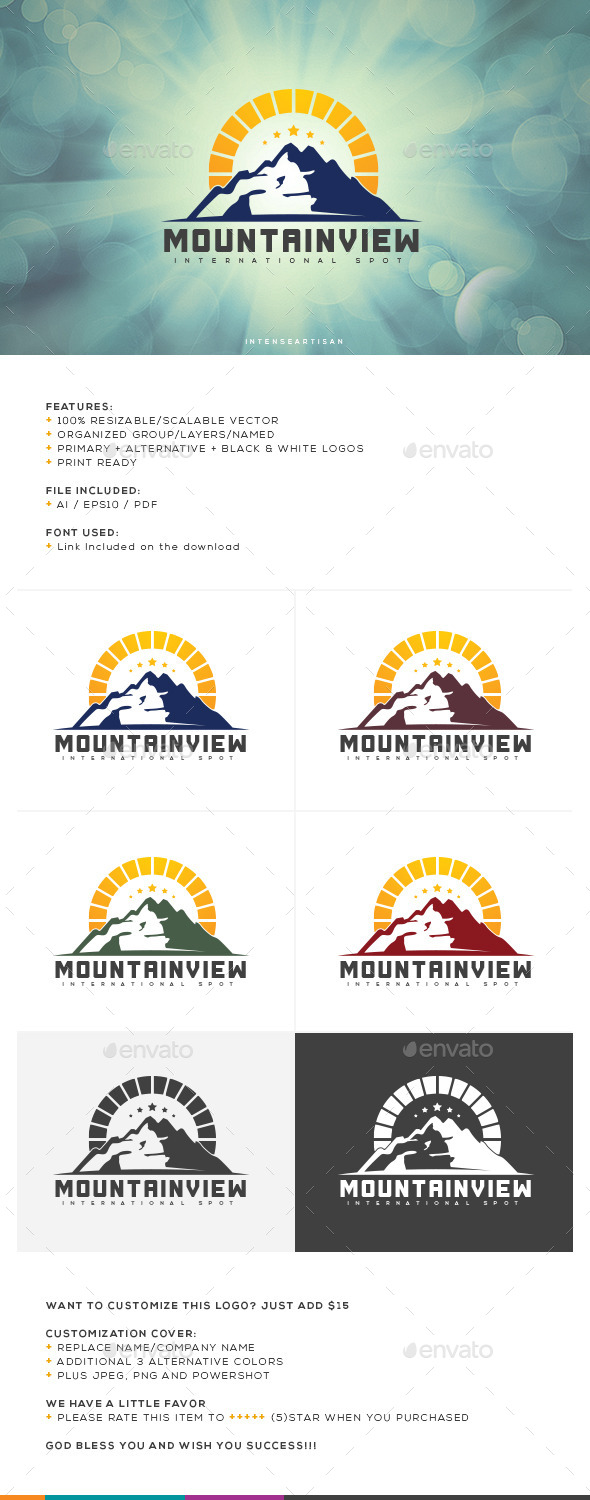 GraphicRiver Mountain View Logo Template 10663938 GraphicRiver Mountain View Logo Template 10663938