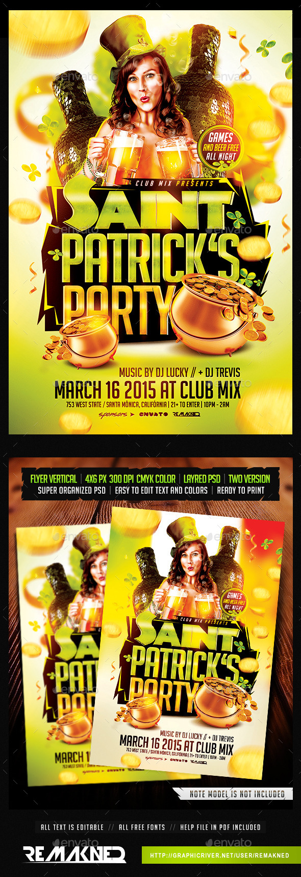 GraphicRiver Saint Patricks Party Flyer Template PSD 10664058 GraphicRiver Saint Patricks Party Flyer Template PSD 10664058
