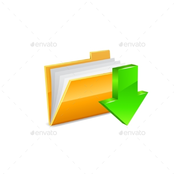 GraphicRiver Yellow Folder Icon 10664063 GraphicRiver Yellow Folder Icon 10664063