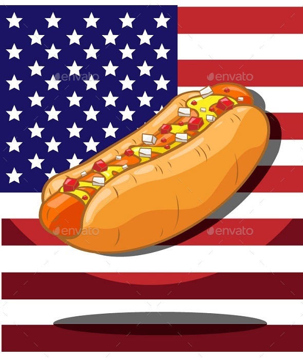 GraphicRiver Hot Dog Classic Sausage 10664246 GraphicRiver Hot Dog Classic Sausage 10664246