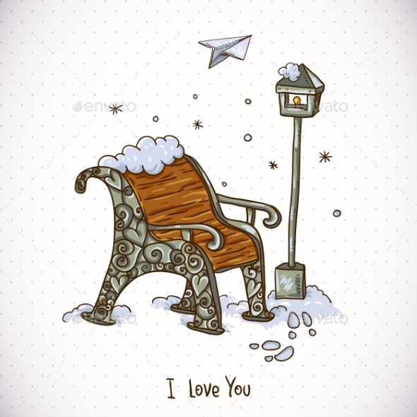 GraphicRiver Vintage Winter Card with Snow-Covered Bench 10665471 GraphicRiver Vintage Winter Card with Snow-Covered Bench 10665471