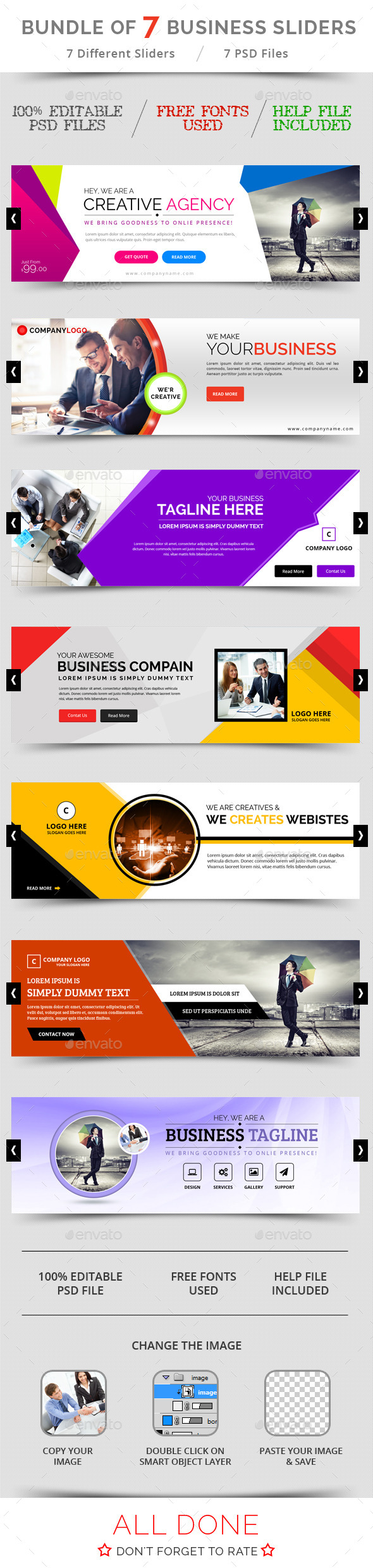 GraphicRiver Bundle of 7 Business Sliders 10665754 GraphicRiver Bundle of 7 Business Sliders 10665754