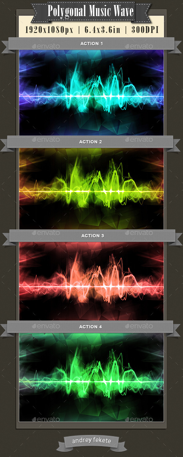 Polygonal Music Wave Backgrounds