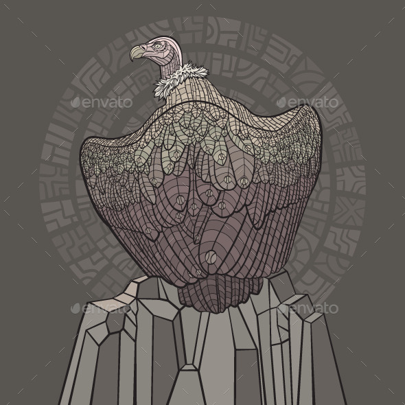 GraphicRiver Vulture Sitting on a Rock 10666668 GraphicRiver Vulture Sitting on a Rock 10666668
