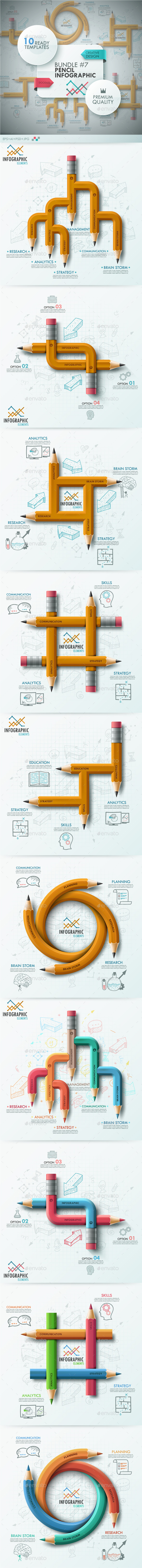 GraphicRiver The Seventh Bundle Pencil Infographics 10606124 GraphicRiver The Seventh Bundle Pencil Infographics 10606124