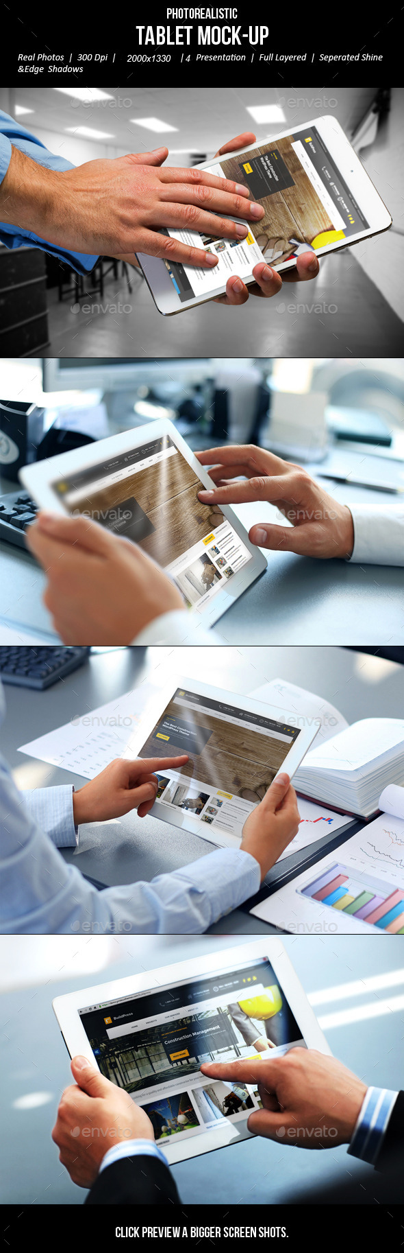 GraphicRiver Photorealistic Tablet Mock-Up 10667050 GraphicRiver Photorealistic Tablet Mock-Up 10667050