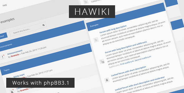 Hawiki - Forum Theme - PhpBB Forums