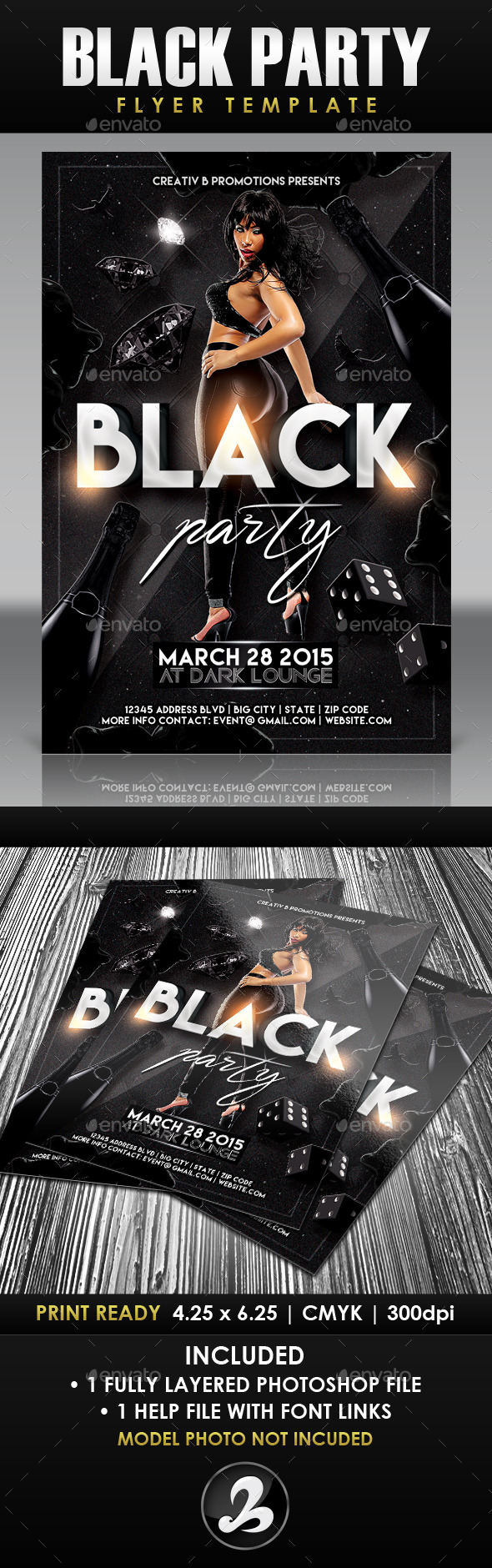 Black Party Flyer Template 2 (Events)