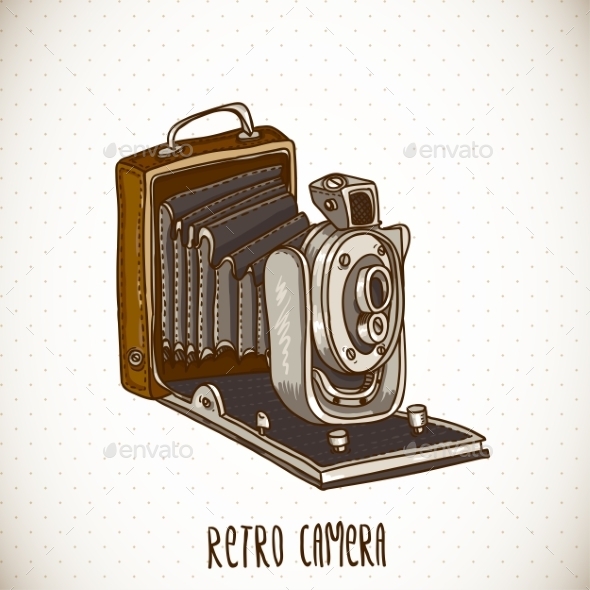 GraphicRiver Vintage Card with Retro Camera 10668500 GraphicRiver Vintage Card with Retro Camera 10668500