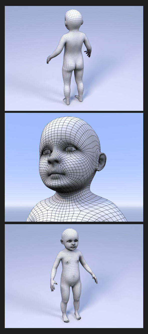 Toddler Base Mesh - 3DOcean Item for Sale