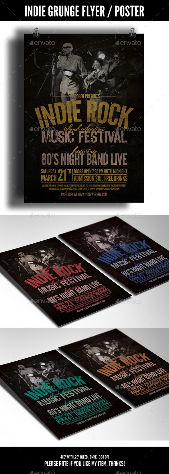 GraphicRiver Indie Grunge Flyer Poster 10668953 GraphicRiver Indie Grunge Flyer Poster 10668953