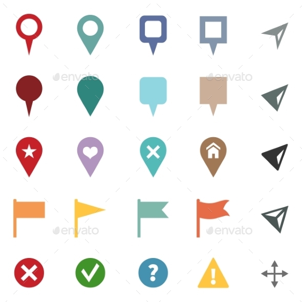 GraphicRiver Vector Set of GPS Icons Map Markers and Pointers 10669917 GraphicRiver Vector Set of GPS Icons Map Markers and Pointers 10669917