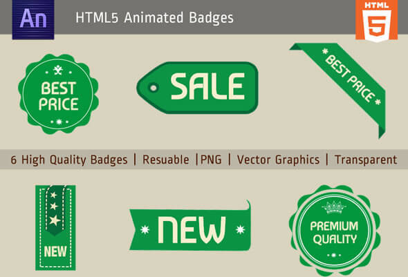 CodeCanyon Green Edge Animate Badges HTML5 10670012 CodeCanyon Green Edge Animate Badges HTML5 10670012