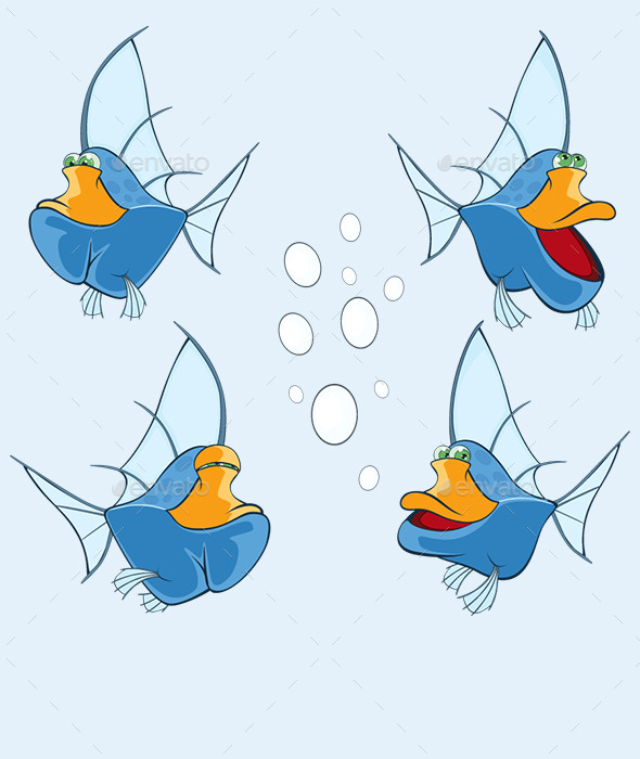 GraphicRiver Cartoon Fishes Set 10670202 GraphicRiver Cartoon Fishes Set 10670202
