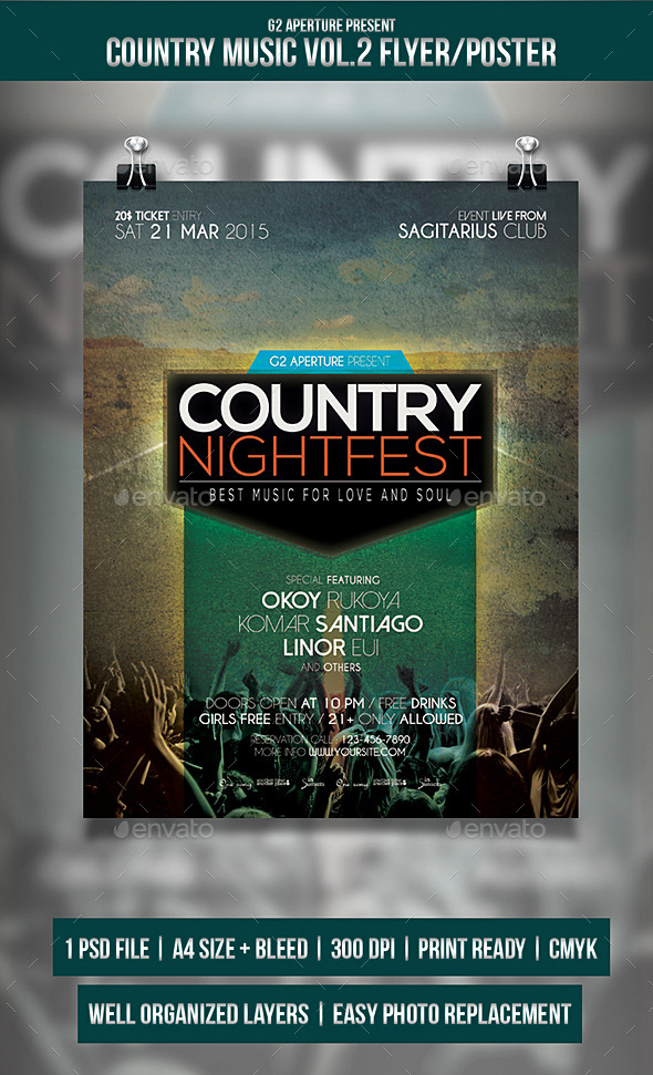 Country Music Flyer / Poster Vol.2 (Events)