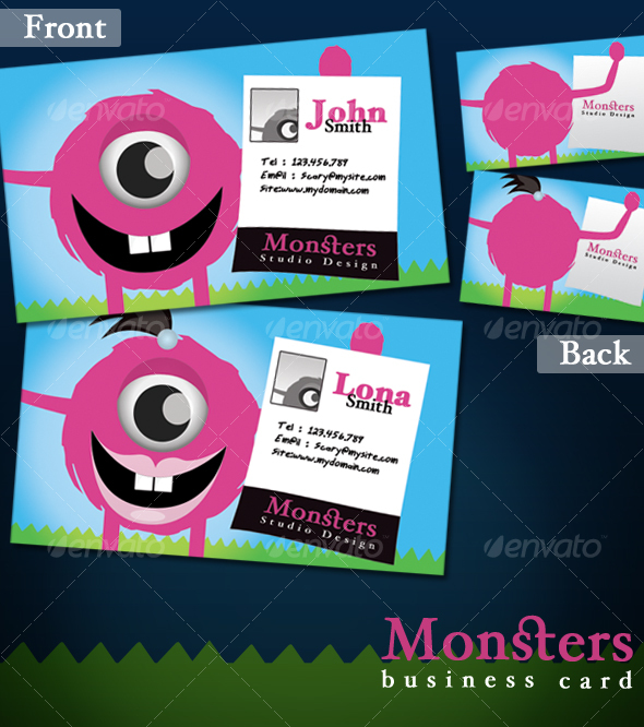 Monsters Business card - Creative Business Cards