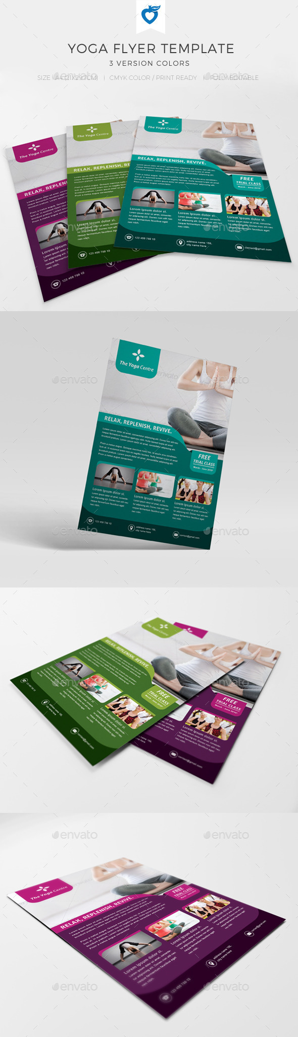 GraphicRiver Yoga Flyer 10671193 GraphicRiver Yoga Flyer 10671193