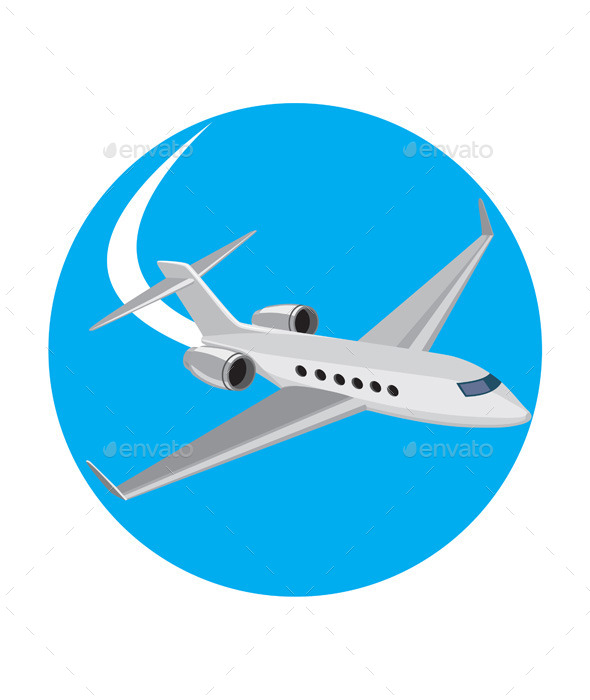 GraphicRiver Commercial Light Passenger Airplane Circle 10671241 GraphicRiver Commercial Light Passenger Airplane Circle 10671241