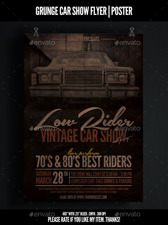 GraphicRiver Grunge Car Show Flyer 10671491 GraphicRiver Grunge Car Show Flyer 10671491