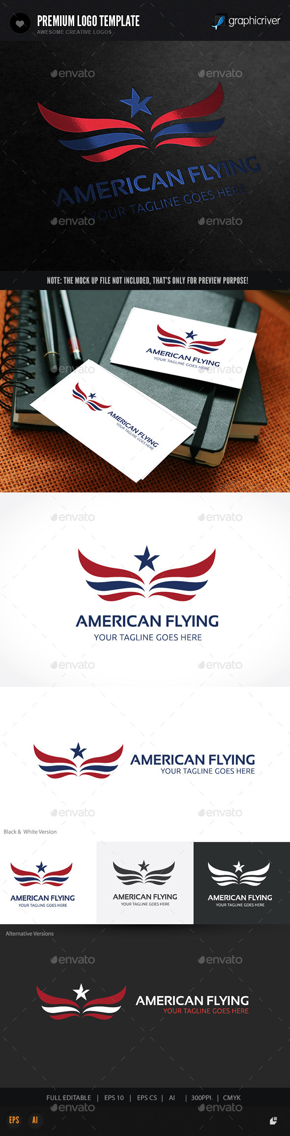 GraphicRiver American Flying 10671864 GraphicRiver American Flying 10671864