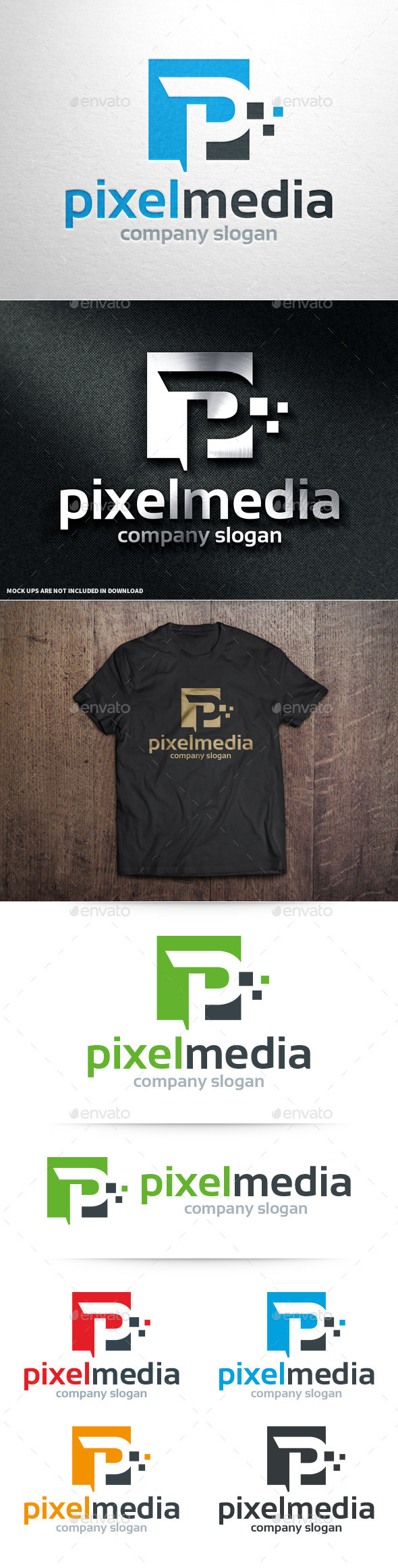 GraphicRiver Pixel Media Letter P Logo 10672139 GraphicRiver Pixel Media Letter P Logo 10672139