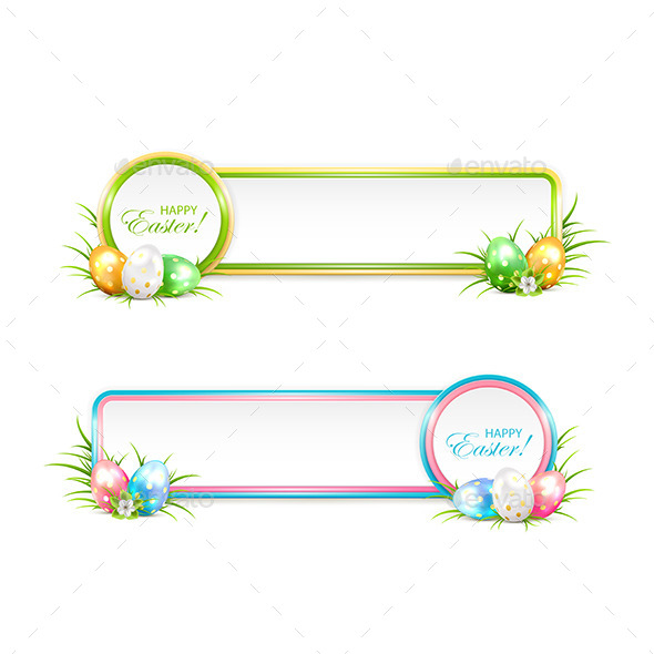 GraphicRiver Easter Banners with Eggs 10672144 GraphicRiver Easter Banners with Eggs 10672144