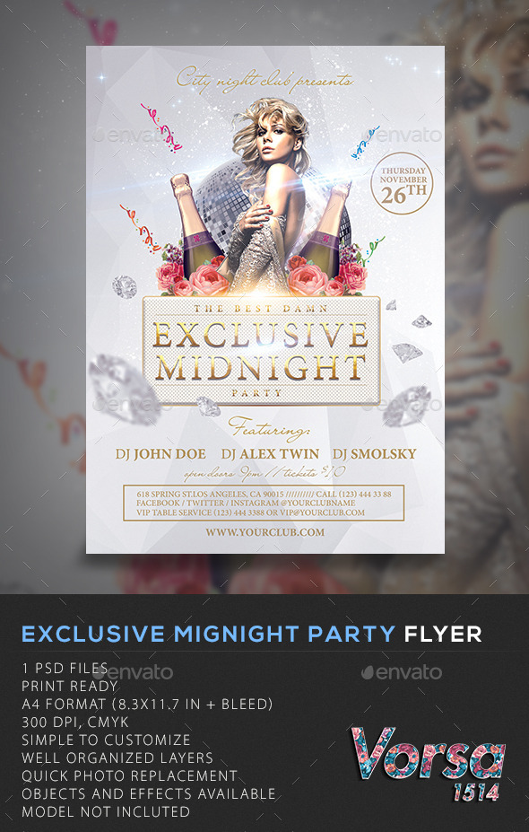 GraphicRiver Exclusive Mignight Party Flyer 10672336 GraphicRiver Exclusive Mignight Party Flyer 10672336