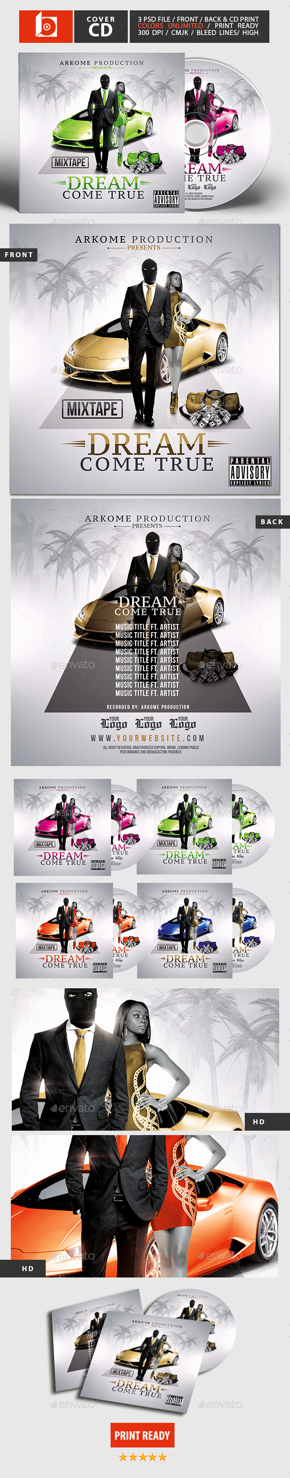 GraphicRiver Dream Mixtape Psd CD Cover Template 10603224 GraphicRiver Dream Mixtape Psd CD Cover Template 10603224